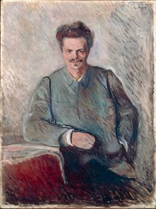 Johan August Strindberg portréja (olaj, vászon) alkotó: Edvard Munch