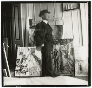 Önarckép a Warnemündei Strom 53. szám alatt alkotó: Edvard Munch