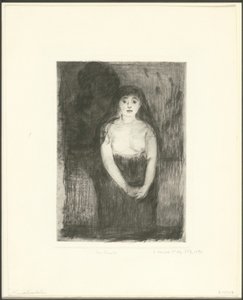 Egy modell tanulmányozása alkotó: Edvard Munch