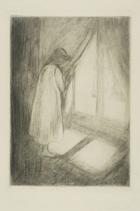 A lány az ablakban alkotó: Edvard Munch