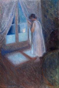 A lány az ablaknál alkotó: Edvard Munch