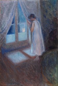 A lány az ablaknál alkotó: Edvard Munch