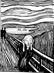 A sikoly, 1895. alkotó: Edvard Munch