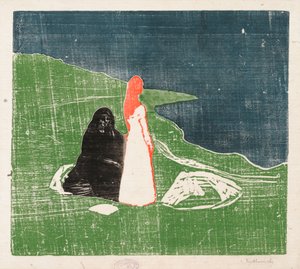 Két nő a parton; Nők a tengerparton alkotó: Edvard Munch