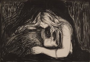 Vámpír II. 1895/1902 alkotó: Edvard Munch
