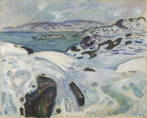 Tél a fjordon alkotó: Edvard Munch