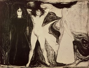 Nő három szakaszban alkotó: Edvard Munch