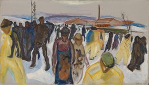 Hazatérő munkások alkotó: Edvard Munch