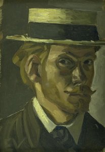 Önarckép szalmakalappal alkotó: Edvard Weie