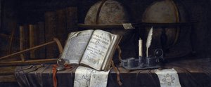 Vanitas csendélet, Edwaert Collier (1642-1708), - Olaj, vászon, 41,9x98,8 - Magángyűjtemény alkotó: Edwaert Colyer or Collier