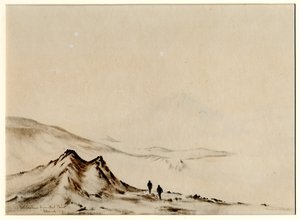 Mount Erebus Hut Pointról, 1901-04 (wc papíron) alkotó: Edward Adrian Wilson