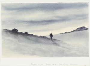 Naplemente, 19.00, március 30.11, Hut Point, sípálya, 1911 alkotó: Edward Adrian Wilson