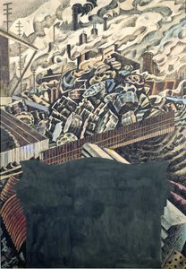 Slag Heaps, a Leedsi Városháza falfestményének terve