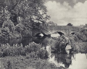 A városi híd felett, Stockbridge (fekete-fehér fotó)