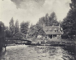 Thorney Weir halászház (fekete-fehér fotó)