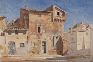Róma, a Trasteverében, Santa Cecilia közelében, 1866 (wc papíron)