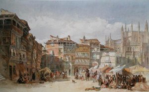 Segovia, Spanyolország (akvarell papíron)