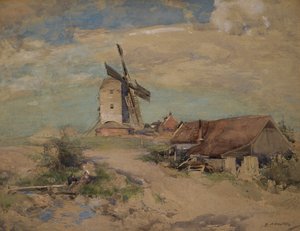 A szélmalom, 1900-2004 körül (akvarell)