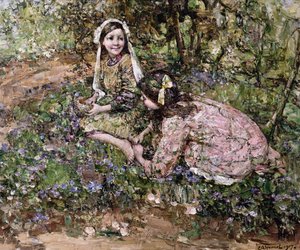 Középtündér len (olaj, vászon) alkotó: Edward Atkinson Hornel