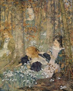 A tavasz eljövetele alkotó: Edward Atkinson Hornel