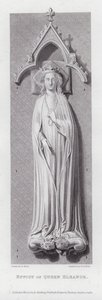 Eleanor királynő képmása (metszet) alkotó: Edward Blore