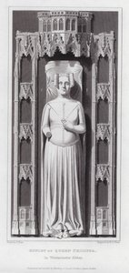 Philippa királynő képmása a Westminster Abbey-ben (metszet) alkotó: Edward Blore