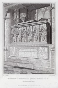 1. Edward királynőjének, Eleanornak emlékműve a Westminster Abbeyben (metszet)