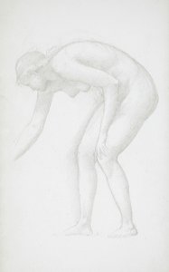 Hajlongó meztelen nő alkotó: Edward Burne-Jones