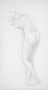 Női akt hátulról nézve alkotó: Edward Burne-Jones