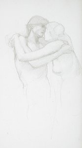 Ölelkező meztelen pár alkotó: Edward Burne-Jones