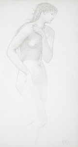 Álló női akt alkotó: Edward Burne-Jones