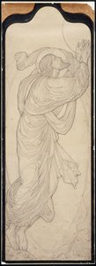 Krisztus-vázlat „A mennybemenetel” című festményhez alkotó: Edward Burne-Jones