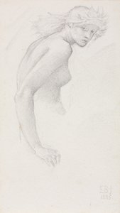 Egy női alak tanulmányozása alkotó: Edward Burne-Jones