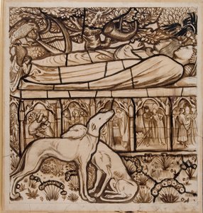Tristram és Iseult sírja alkotó: Edward Burne Jones