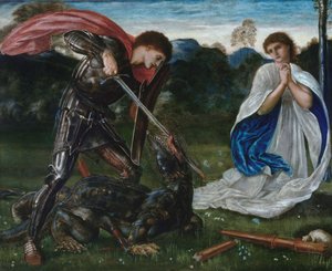 A harc: Szent György megöli a sárkányt VI. alkotó: Edward Burne-Jones