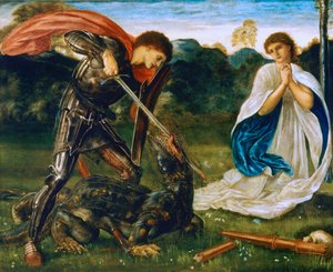 A harc: Szent György megöli a sárkányt VI. alkotó: Edward Burne-Jones