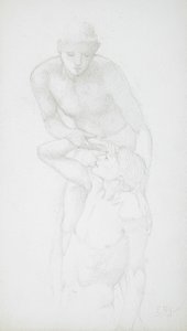 Két férfi akt alkotó: Edward Burne-Jones