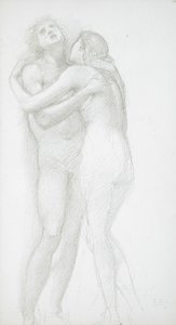 Két egymást átölelő meztelen alak alkotó: Edward Burne-Jones