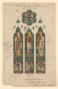 Rajz, Szent Péter-templom, Alb, 1870 körül. alkotó: Edward Burne Jones