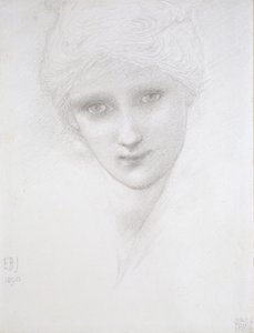 Egy nő feje, 1890 alkotó: Edward Burne Jones