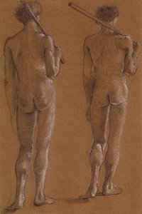 Szent György sorozat – Férfi akt – Tanulmányok két katonáról a „A hercegnő a sárkányhoz vezetett” című filmhez alkotó: Edward Burne Jones