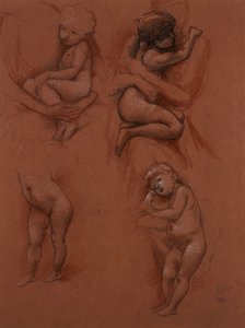 Studien von Kindern in den Armen ihrer Mütter, 1887