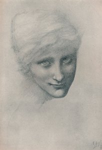Tanulmány a sellőről, A tenger mélyén, 1886 alkotó: Edward Burne Jones