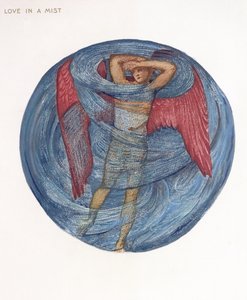 Virágos könyv: I. Szerelem ködben, 1905 (litho gouache papíron) alkotó: Edward Burne Jones