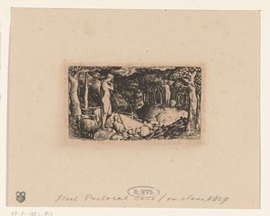 Vidéki élet Ideális lelkipásztori élet alkotó: Edward Calvert (signed by artist)