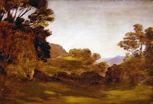Egy út egy erdős tájban (olaj, tábla) alkotó: Edward Calvert