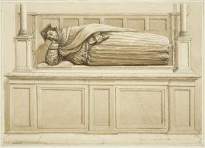 Sir George Snygge képmása a Szent István templomban (ceruza és akvarell papíron) alkotó: Edward Cashin
