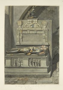 Sir Henry Newton és Lady Newton emlékműve a bristoli katedrálisban (ceruza és akvarell papíron)