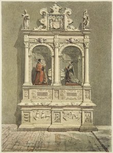 Robert Aldworth emlékműve a Szent Péter-templomban (akvarell és ceruza papíron) alkotó: Edward Cashin
