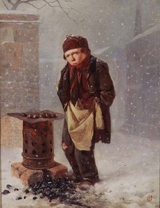 A gesztenye eladó (olaj)